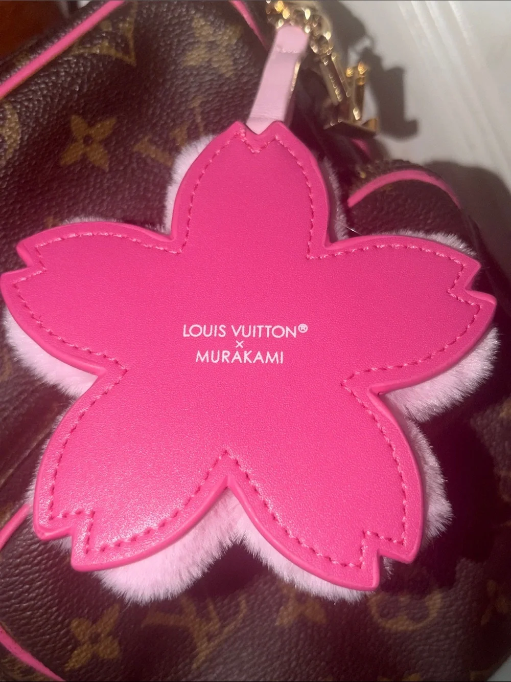 🌸 LV x TM Plush Cherry Blossom 🌸 Bag Charm 😃